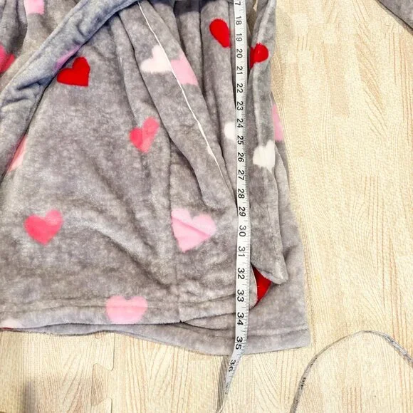 Kate Spade Plush Hearts Short Robe Size Medium NEW!